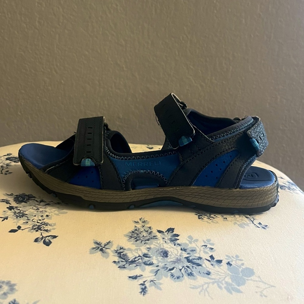 MERRELL BOYS PANTHER NAVY BLUE 2.0 SANDALS SIZE EU 35 US 4M